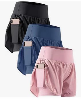 Loose fitting workout shorts with pockets