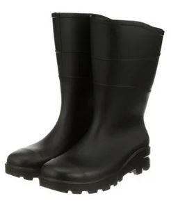 Unisex black rubber boot 