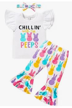 Children Easter Outfit - Peeps Themed Design