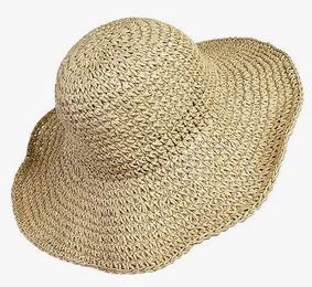 Beach straw floppy hat 