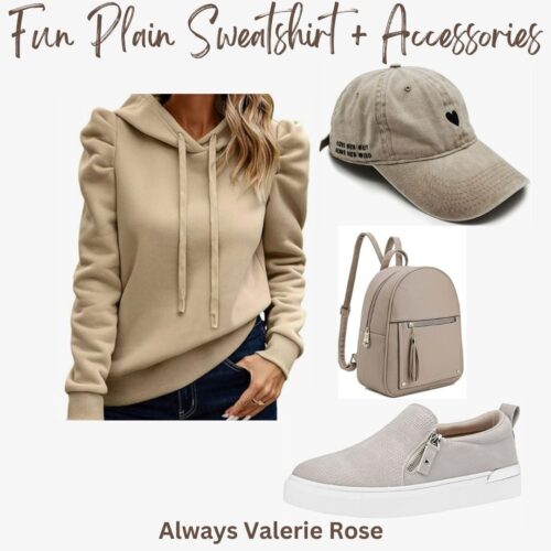 Dressing Up a Plain Sweatshirt with Accessories