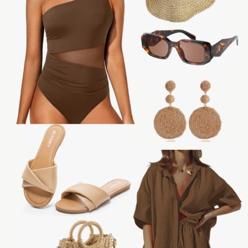 Heading to the Beach? Neutral Beach Outfit Idea