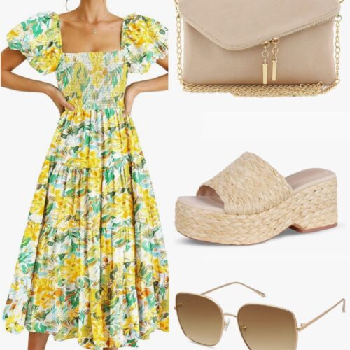 A Pretty Floral Outfit for Summer with Fun Affordable Accessories!