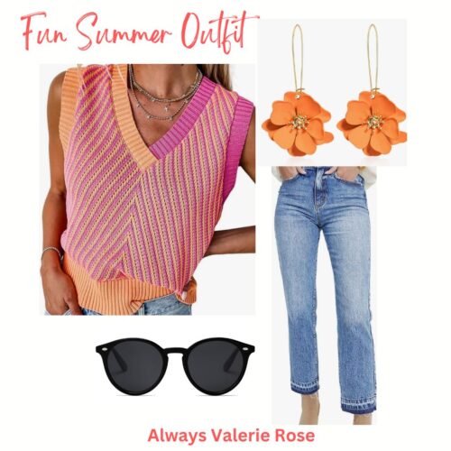 A Bright Colored Outfit for a Fun Summer Night Out